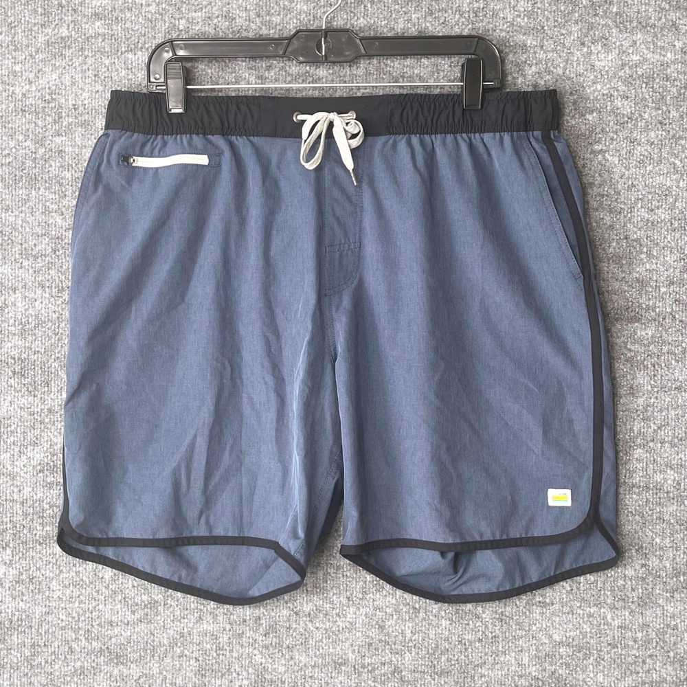 Vuori Banks Short Mens XXL Charcoal Gray Black Hybrid Performance Shorts V330